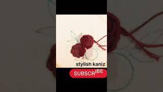 Embroidery by kaniz Fatima for more beautiful hands embroidery patterns and designs #shorts