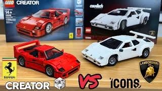 F40 (Then) vs Countach (Now) / A comparison of two great LEGO cars.