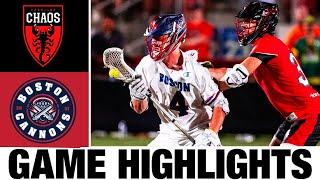 Carolina Chaos vs Boston Cannons Highlights (Quarterfinal) | 2024 Premier Lacrosse League