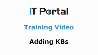 Adding KB Articles in the IT Portal