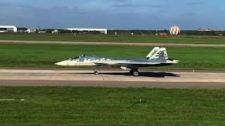 Su-57 Taxing at MAKS 2019 Air Show in Zhukovsky, Russia.