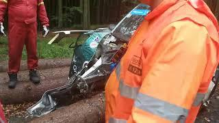 Alberto Battistolli terrible crash on Bunc stage Barum Rally