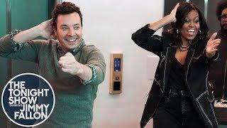 Michelle Obama and Jimmy Fallon Surprise People in 30 Rock Elevators