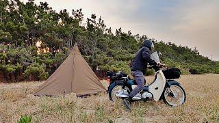 SOLO CAMPING with my motorcycle [Catch and Cook / ASMR]