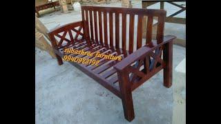 Teak wood sofa set collection/ wooden sofa design with price Chennai