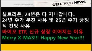 (셀트리온)셀트리온, 24년은 다 지나갑니다..24년 주가 부진 사유 및 25년 주가 긍정적 전망 사유/삼중고'에 흔들리는 바이오 ETF, 신규 상장 이어지는 이유