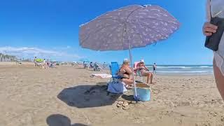 VR 360° Beach Walking | Las Arenas Beach | Virtual 3D Walking Tour | 18 09 2024 | 8K