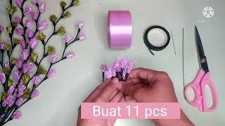 DIY | Tutorial making Satin Ribbons flower easy | Tutorial Membuat Bunga Dari Pita Satin
