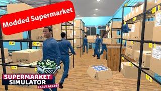 Hiring An Army Of Stockers With This Mod in Modded Supermarket Simulator! (E58)