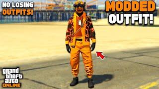 GTA 5 Online Easy Orange Joggers Modded Outfit With Invisible Torso! (No Transfer)