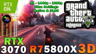 GTA 5 Enhanced Ray Tracing | RTX 3070 | R7 5800X3D | 4K - 1440p - 1080p | Maximum Settings