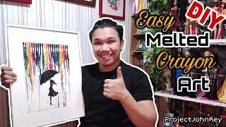 DIY || Easy Melted Crayon Art  || ProjectJohnRey