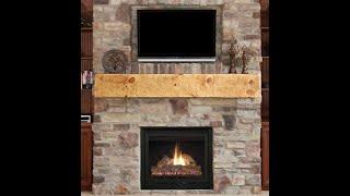 Natural Color on Custom Made Fireplace Mantel Rustic Wood Home Décor Log Cabin Barn Beam Style