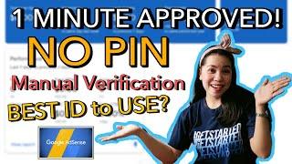 How to verify GOOGLE ADSENSE without PIN 2020| PIN not arrived|PIN MANUAL ID Verification|