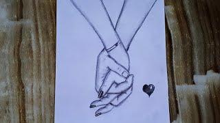 COUPLE HOLDING HANDS DRAWING FOR VALENTINE'S DAY/ SEVGİLİLER GÜNÜ RESMİ / EL ÇİZİMİ / HAND DRAWING