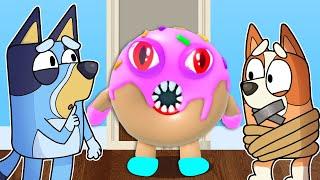 Bluey & Bingo Escape EVIL DONUT SHOP!