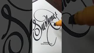 "Sushma" ️Freehand Art#shorts #sureshsuryawanshi#लता  #freehandart#sushma  #latamangeshkar