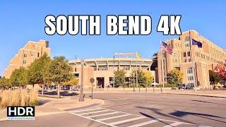 South Bend, Indiana Driving Tour 4K || Norte Dame, South Bend Civic Theatre, Morris Performing Arts