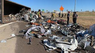 Truck Hauling Scrap Overturns On Interstate 244 Near Oakhurst Area