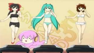 Training Exercise with Reimu, Miku Hatsune & Haruka