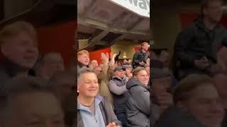 WEST HAM FANS GO MENTAL IN ARSENAL AWAY END