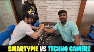 YesSmartyPie Vs Techno Gamerz Funny Arm Wrestling Battle