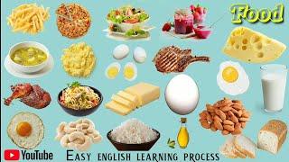 Foods Name | foods | Food Name In English And Hindi With Picture | Easy english learning process