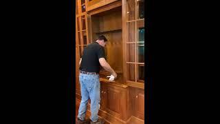 Retractable Cherry Gun Cabinet 01