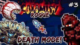 Crabulon & Eye of Cthulhu in DEATH MODE! Terraria Calamity Let's Play #3 | Rogue Playthrough