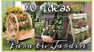 Ideas Rústicas Para Tú Jardín 🪴 Troncos de Madera