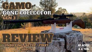 Gamo Bone Collector Gen 3 .22 Caliber Break Barrel Air Rifle Review | Unboxing | Setup | First Shots