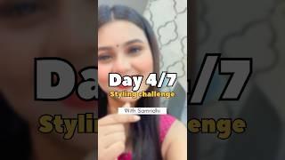 Day 4/7 styling challenge |half saree look|#youtube #makeupshorts #grwm |Samridhi Rajput ||