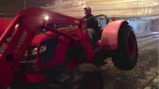 Overloaded the Kubota Tractor while Loading the chicken houses!