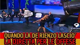 Quando la De Rienzo lascio' lo studio per le offese in diretta di De Maggio