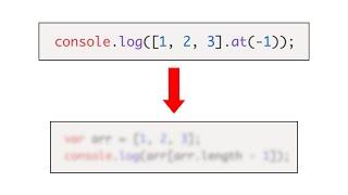 console.log([1, 2, 3].at(-1)) transpiles to 44k