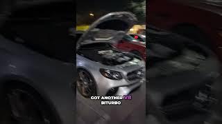 White Corvette & Turbo Mercedes: Parking Lot Car Showdown!