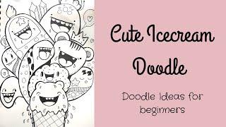 Doodle Art - Cute Ice Cream Doodle Art | Doodle Ideas For Beginners