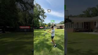 I made level easy to impossible bat trickshots  #baseball #basketball #trickshot #level #challenge