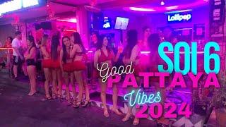 [4k] Feel the atmosphere of Soi 6 Pattaya Nightlife Thailand 2024