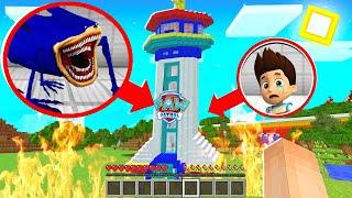 PAW PATROL Turm wird von SHIN SONIC ANGEGRIFFEN IN MINECRAFT