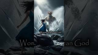 Woman vs Ocean God !! #battle #aiart #duel #demon #versus