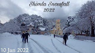 Shimla Snowfall today. Heavy Snowfall in Shimla 2022. Snowfall update. 10 jan 2022