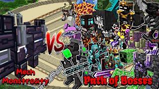 Mech Monstrosity VS Path of Bosses | Minecraft |Mobs Battle