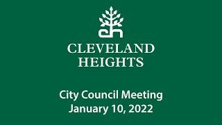 Cleveland Heights City Council January 10, 2022