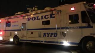 RARE CATCH OF A NYPD MOBILE COMMAND CENTER RESPONDING MODIFIED TO SCENE OF 2 POLICE OFFICERS SHOT.