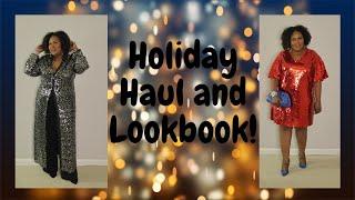 HOLIDAY FESTIVE PARTY HAUL AND LOOKBOOK 2020// ELOQUII/TARGET/THRIFT STORE// PLUS SIZE EDITION