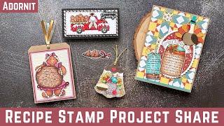 In Stock! Gingerbread Recipe Stamps & More by Dianna Marcum for Adornit | #cardmaking