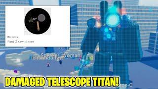 How to get DAMAGED TELESCOPE TITAN in Super Box Seige Defense (ROBLOX)