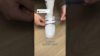 Nike Air Force 1 (Strapz Waxed Laces) Lacing Tutorial ‍‼️ #asmr #sneakers #nike