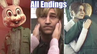 Silent Hill 2 Remake - All Endings (Good, Bad, Bliss, Rebirth, UFO, Dog, Secret)